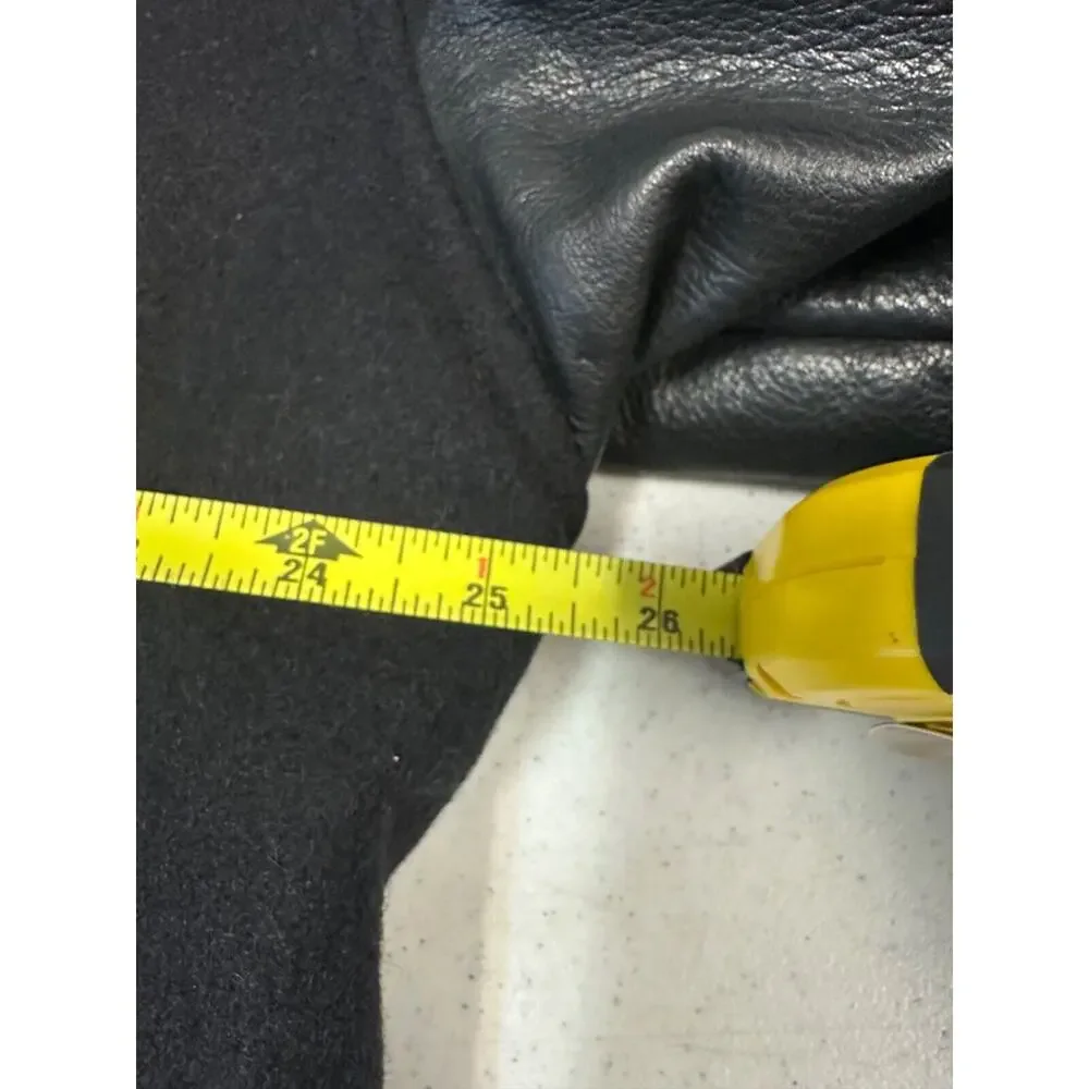 VTG RARE Salt Lake City Olympics 2002 Leather Wool Bomber Jacket Men L Chevrolet - Picture 6 of 8